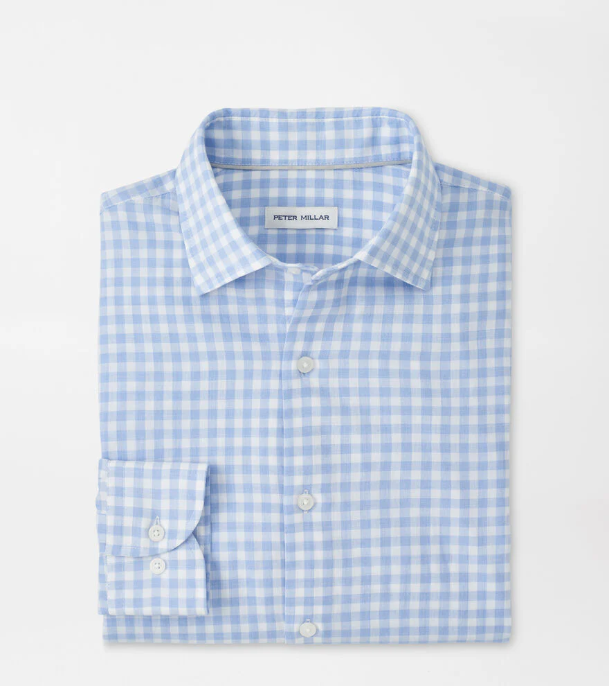 Breeze Cotton Lyocell Sport Shirt by Peter Millar - Blue Bird
