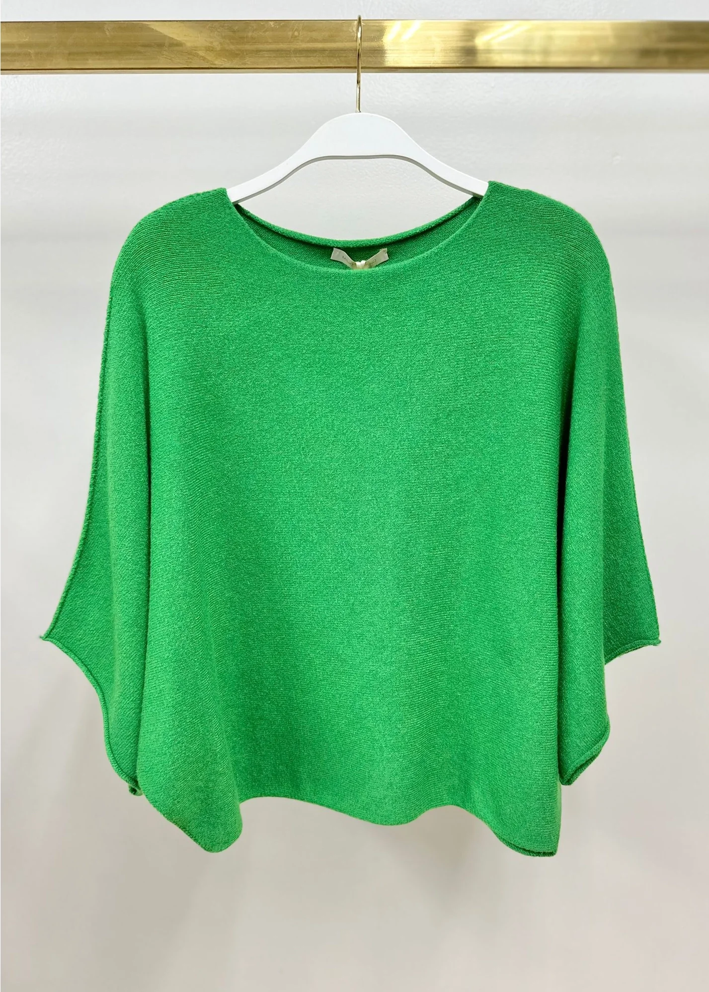 Crew Neck Batwing Sleeve Knit Top - Three Colors - Image 2