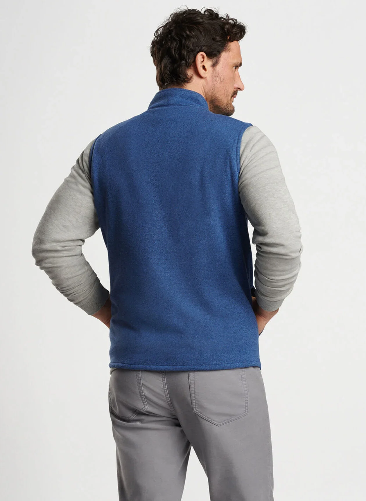 Crown Sweater Fleece Vest by Peter Millar - Ocean Blue - Image 3
