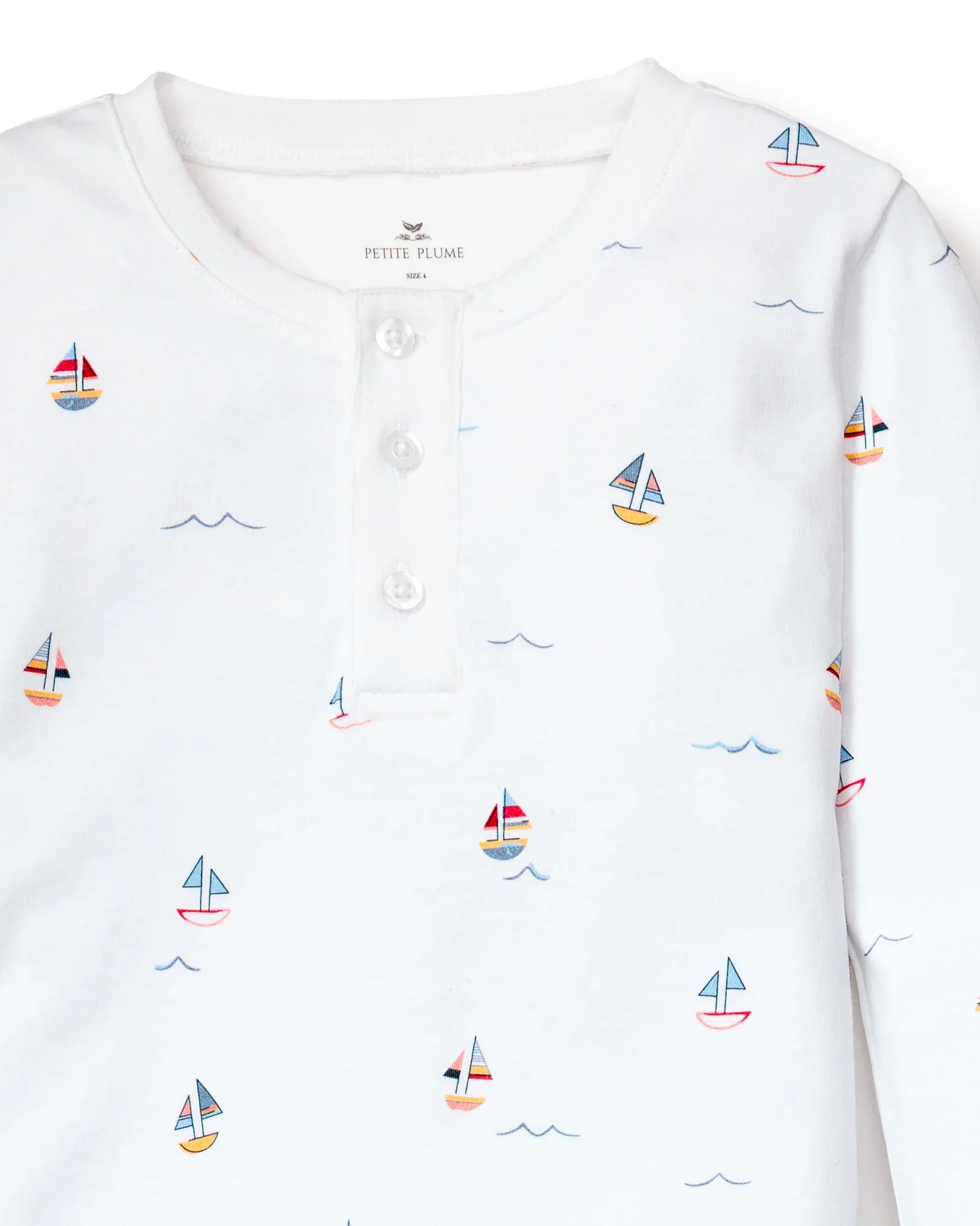 Kid's Pima Snug Fit Pajama Set- Bateau - Image 2