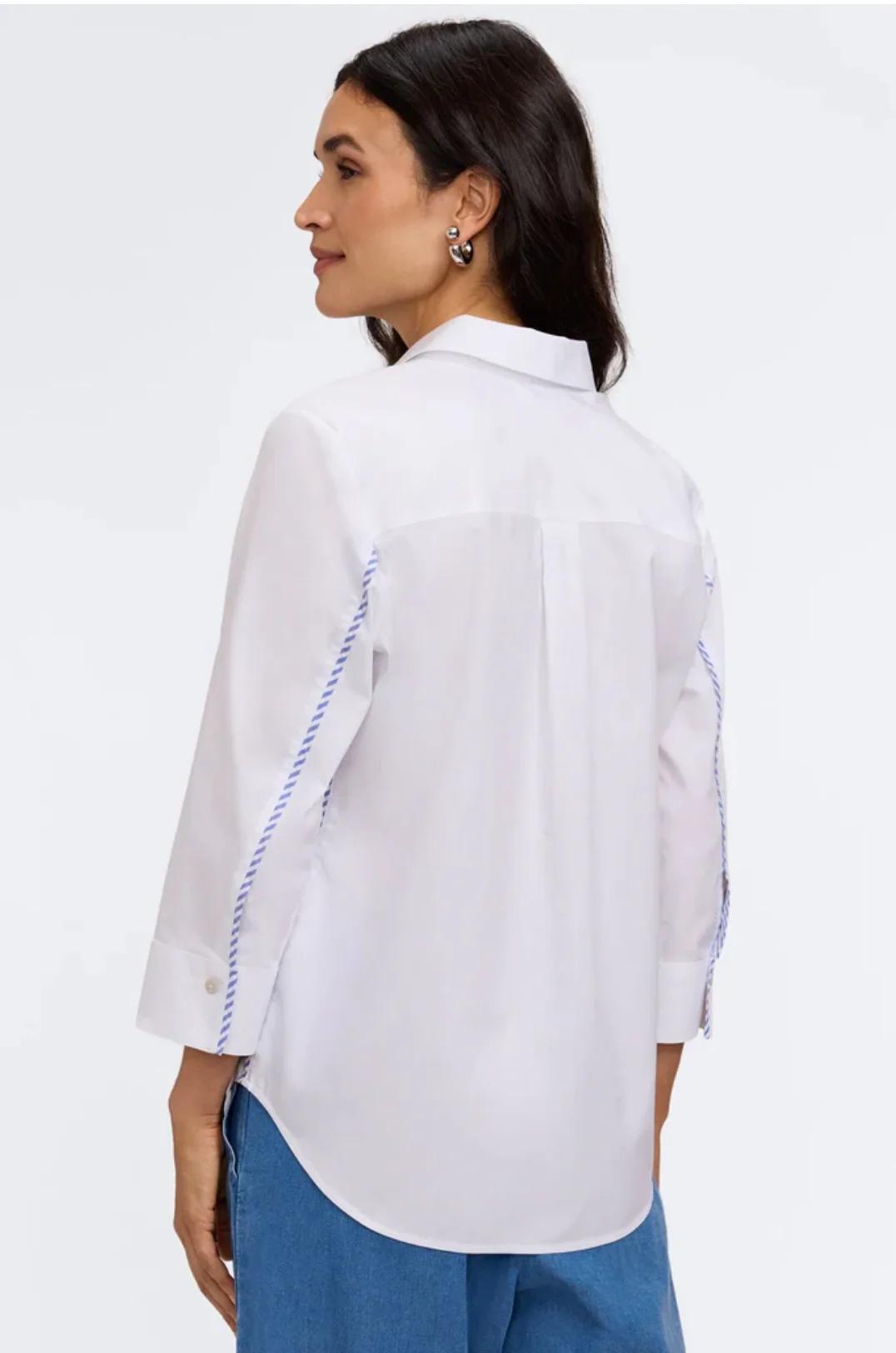 Marni No Iron Pinpoint 3/4 Sleeve Shirt - White - Image 4