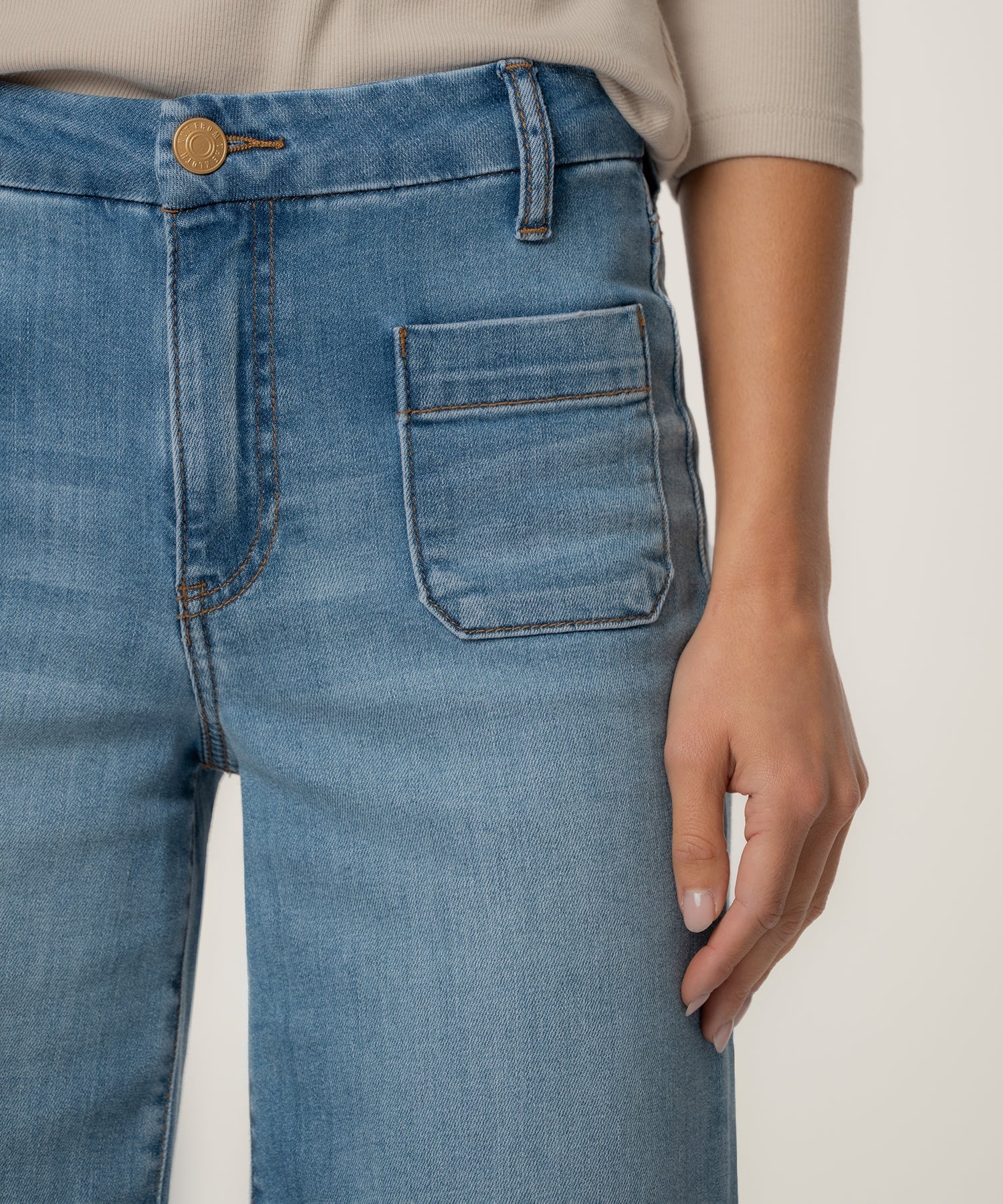 Meg High Rise Wide Leg - Totally Medium Wash - Image 4