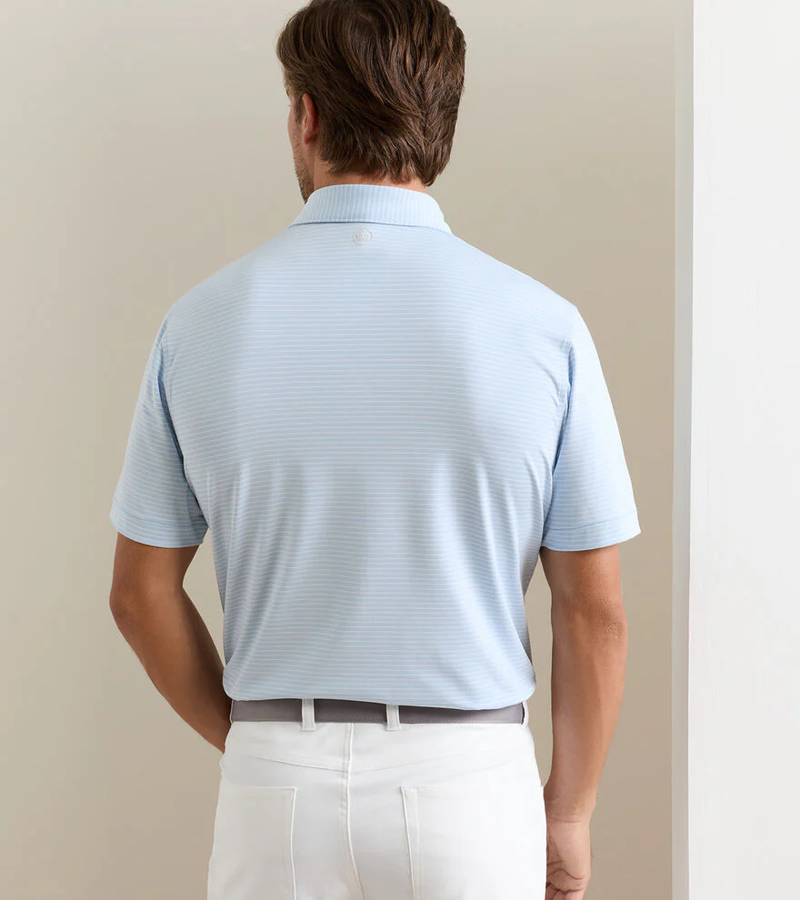 Merion Performance Jersey Polo by Peter Millar - Stream Blue - Image 3