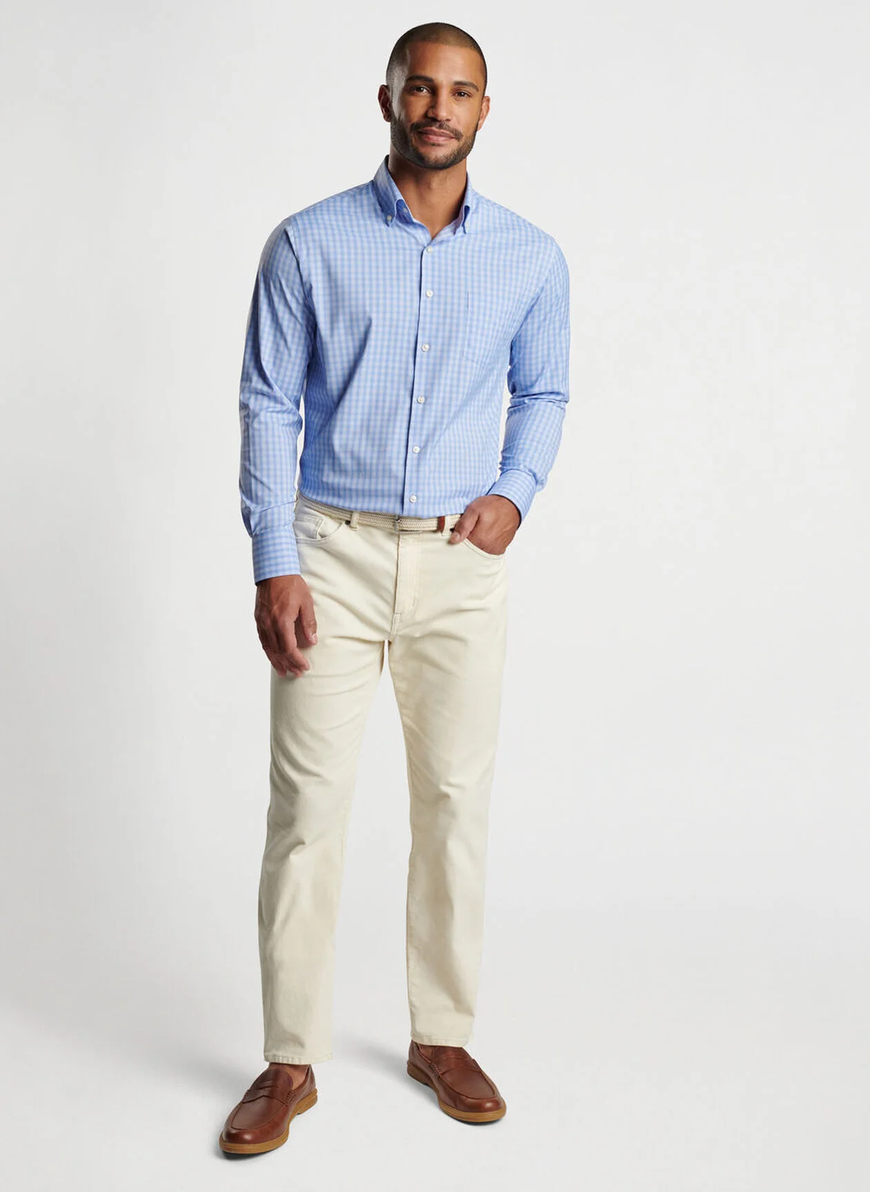 Peter Millar - Hawkes Performance Twill Sport Shirt - Wisteria - Image 3