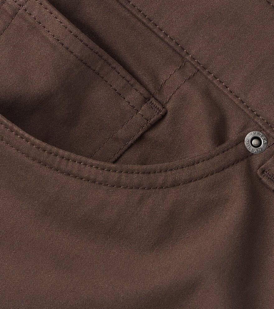 Signature Sateen Five-Pocket Pant by Peter Millar - French Press - Image 5