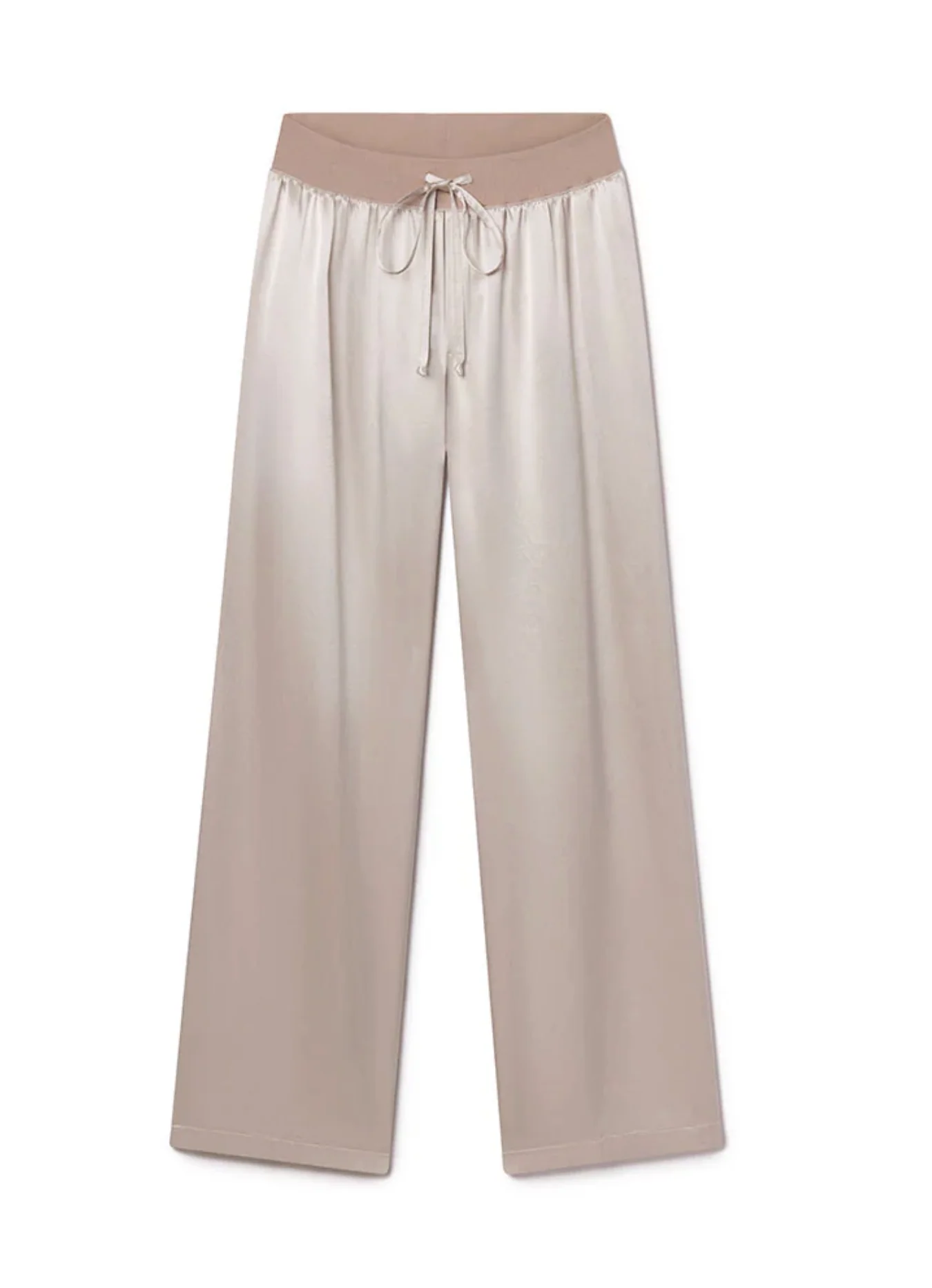 The Roxanne Shortsleeve Satin Pajama Set - Cloudy Mocha - Image 2